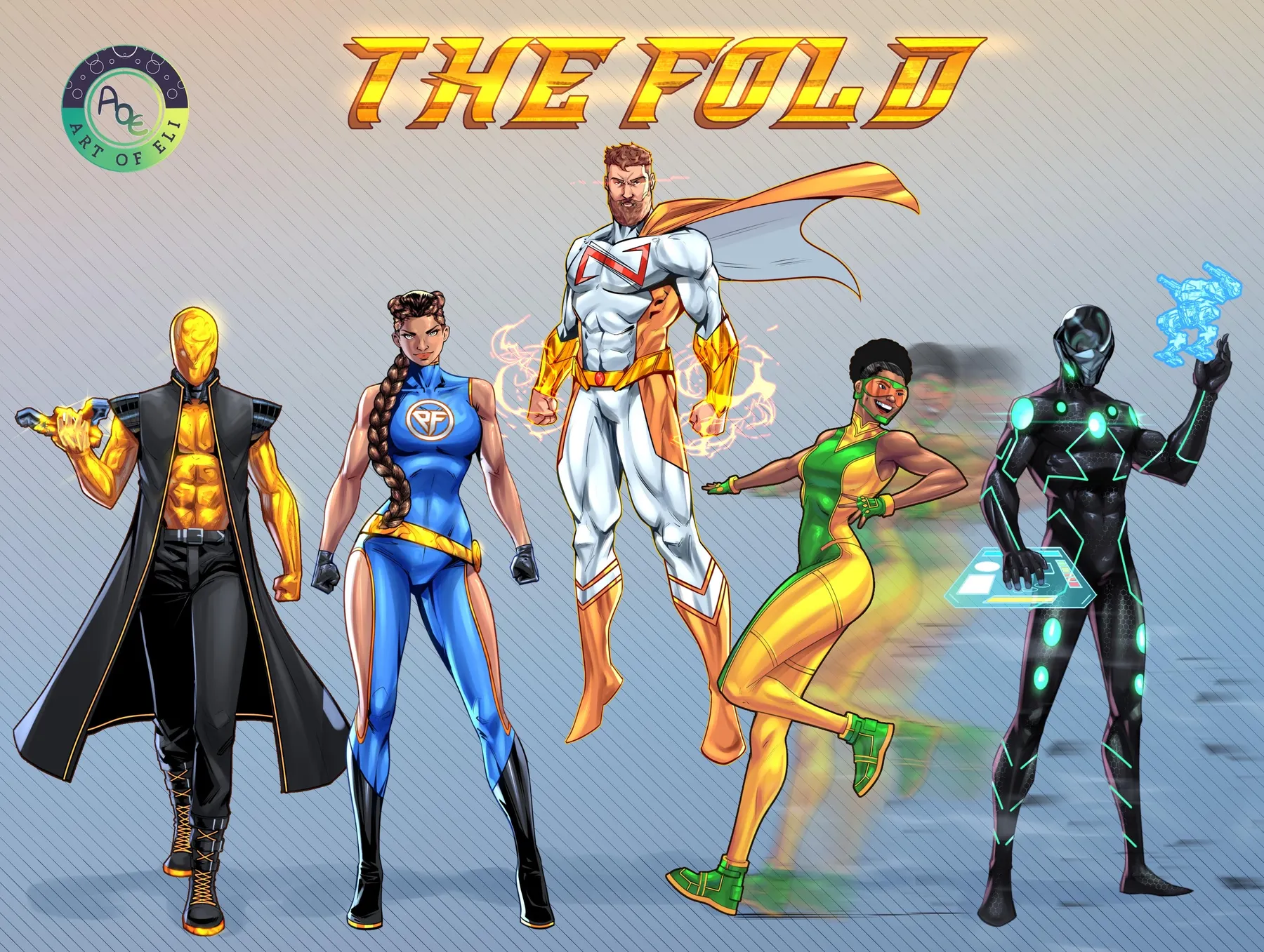 The Fold assembled — The Midasian, Power Force, Limitless, Rush and Update